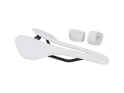 BERK COMPOSITES Saddle Lupina + Handlebar Tape | set | synthetic leather padded white 150 mm