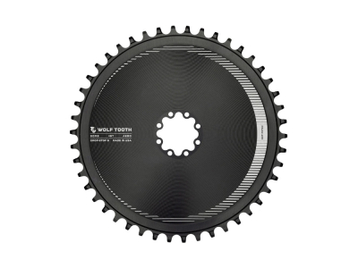 WOLF TOOTH Chainring Aero Road / Gravel Direct Mount Drop-Stop B 1-speed SRAM 8-hole | black 46 Teeth