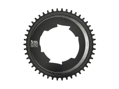 WOLF TOOTH Chainring Aero 107 BCD Road / Gravel Drop-Stop B 1-speed SRAM 4-hole | black 48 Teeth