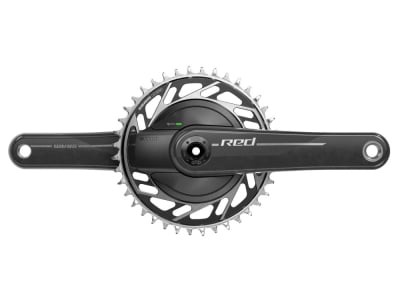 スラム SRAM Red AXS Crank + Power Meter SRAM RED XPLR DUB Wide AXS Powermeter Crank Carbon 1-speed