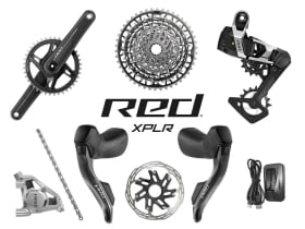 SRAM RED XPLR AXS Wide Disc HRD Flat Mount Gravel Group 1x13
