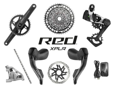 SRAM RED XPLR AXS Wide Disc HRD Flat Mount Gravel Group 1x13 175 mm 40 Teeth Paceline X Rotor 160 mm | Center Lock (front and rear) SRAM DUB Wide | PressFit30