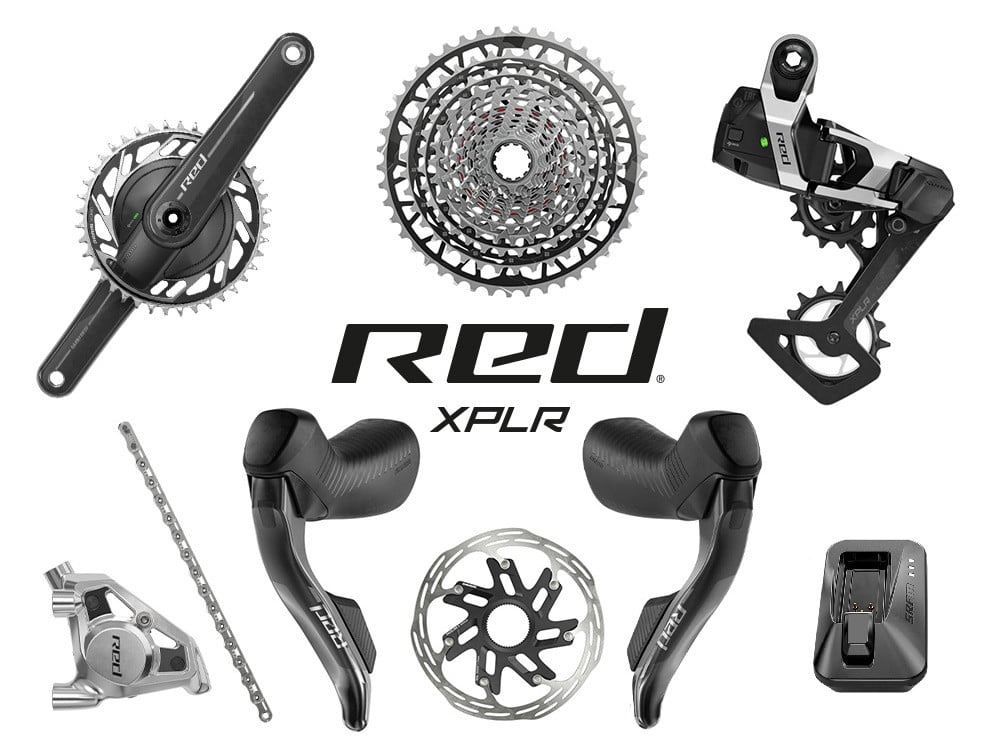 SRAM RED XPLR AXS Wide Disc HRD Flat Mount Gravel Group 1x13 | Powerme