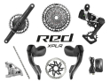 SRAM RED XPLR AXS Wide Disc HRD Flat Mount Gravel Group 1x13 | Powermeter Crank 170 mm 42 Teeth Paceline X Rotor 160 mm | Center Lock (front and rear) SRAM DUB Wide | PressFit PF41 BB86 Road