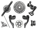 SRAM RED XPLR AXS Wide Disc HRD Flat Mount Gravel Group 1x13 | Powermeter Crank 172,5 mm 42 Teeth without Disc Brake Rotors SRAM DUB Wide | PressFit PF41 BB86 Road