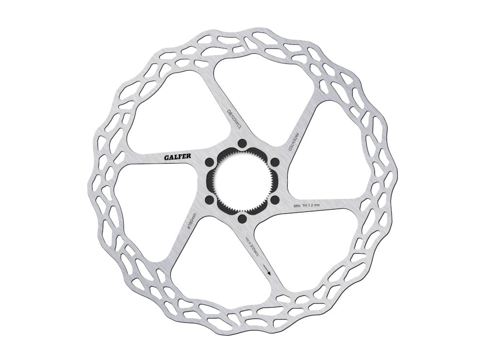 GALFER Brake Rotor Road Fixed Disc Wave | Center Lock | 180 mm
