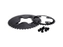 ALUGEAR Chainring Set round Aero 2-speed | Shimano GRX BCD 110 mm | 80 mm asymmetric | black 46-32 Teeth