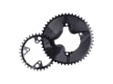 ALUGEAR Chainring Set round Aero 2-speed | Shimano GRX BCD 110 mm | 80 mm asymmetric | black 46-32 Teeth