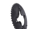 ALUGEAR Chainring Set round Aero 2-speed | Shimano GRX BCD 110 mm | 80 mm asymmetric | black 46-32 Teeth