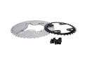 ALUGEAR Chainring Set round Aero 2-speed | Shimano GRX BCD 110 mm | 80 mm asymmetric | silver 48-34 Teeth