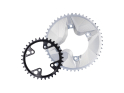 ALUGEAR Chainring Set round Aero 2-speed | Shimano GRX BCD 110 mm | 80 mm asymmetric | silver 46-32 Teeth