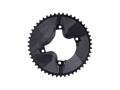 ALUGEAR Chainring round Aero 2-speed | Shimano GRX BCD 110 mm asymmetric | black 48 Teeth
