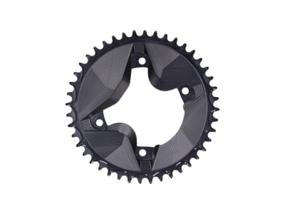 ALUGEAR Chainring round Aero 1-speed narrow-wide | Shimano GRX BCD 110 mm asymmetric | black 42 Teeth
