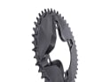 ALUGEAR Chainring round Aero 1-speed narrow-wide | Shimano GRX BCD 110 mm asymmetric | black 44 Teeth