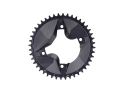 ALUGEAR Chainring round Aero 1-speed narrow-wide | Shimano GRX BCD 110 mm asymmetric | black 48 Teeth