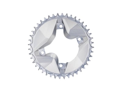 ALUGEAR Chainring round Aero 1-speed narrow-wide | Shimano GRX BCD 110 mm asymmetric | silver