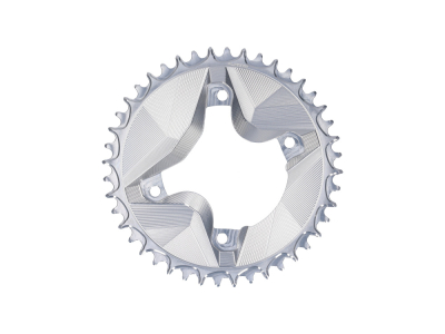 ALUGEAR Chainring round Aero 1-speed narrow-wide | Shimano GRX BCD 110 mm asymmetric | silver 40 Teeth