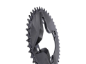 ALUGEAR Kettenblatt oval Aero 1-fach narrow-wide | Shimano GRX LK 110 mm asymmetrisch | schwarz 38 Zähne