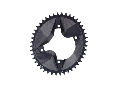 ALUGEAR Kettenblatt oval Aero 1-fach narrow-wide | Shimano GRX LK 110 mm asymmetrisch | schwarz 42 Zähne