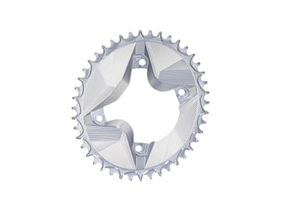 ALUGEAR Chainring oval Aero 1-speed narrow-wide | Shimano GRX BCD 110 mm asymmetric | silver