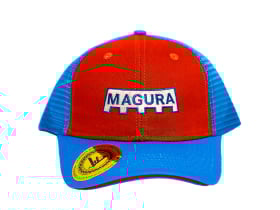 MAGURA Snapback Basecap 70s Vintage Logo | blue & red