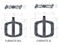 FRAEZEN Pedals FUßRASTE Extra Large | black