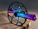 EXTRALITE Crank QRC-3S incl. Bearings & Bottom Bracket Cups | 1-speed | 170 mm | blue-purple | T47 externally