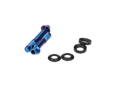 OAK COMPONENTS Screws Titanium for Brake Calliper M6 x 30 mm / M6 x 35 mm | 2 pieces | blue
