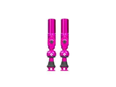 MUC-OFF Tubeless Valve Set Big Bore Hybrid | pink 30 mm
