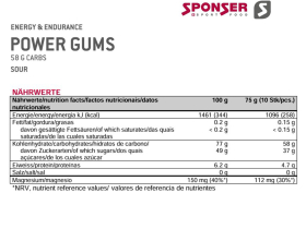 SPONSER Power Gums Sour | 75g Sachet