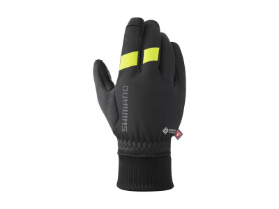 SHIMANO Gloves Windstopper® Primaloft® | black / yellow M