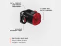 LEZYNE Rear Light Battery Femto Drive USB-C | StVZO | red