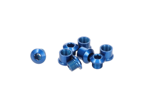 ALUGEAR Kettenblattschrauben Set 4-Arm Aluminium | 7 mm blau