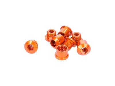 ALUGEAR Chainring Bolts Set 4-Arm Aluminum | 7 mm orange