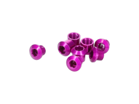 ALUGEAR Kettenblattschrauben Set 4-Arm Aluminium | 7 mm lila