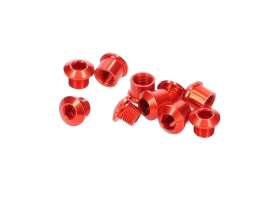 ALUGEAR Kettenblattschrauben Set 5-Arm Aluminium | 5 mm rot