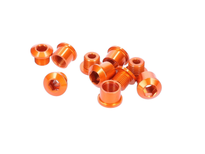 ALUGEAR Kettenblattschrauben Set 5-Arm Aluminium | 5 mm orange