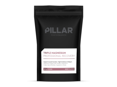 PILLAR PERFORMANCE dietary supplement Triple Magnesium Professional Recovery Powder Berry | 200g Pouch