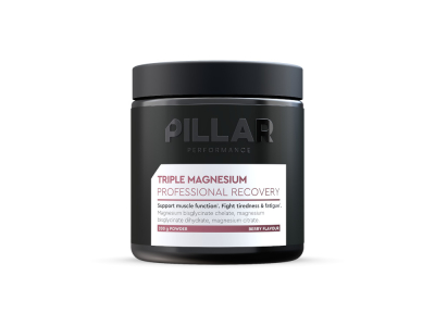 PILLAR PERFORMANCE dietary supplement Triple Magnesium Professional Recovery Powder Berry | 200g Glass Can