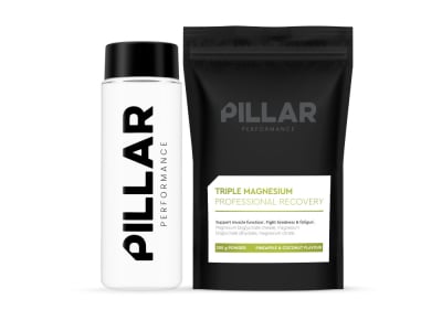 PILLAR PERFORMANCE Bundle Recovery Starter Triple Magnesium Powder | 200g + Mikroshaker | 500 ml Pineapple Coconut