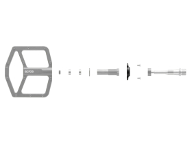 ACROS Locking Plate for Pedal Axle Flat Pedal