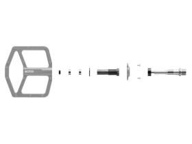 ACROS Pedal Axle Set for Flat Pedal