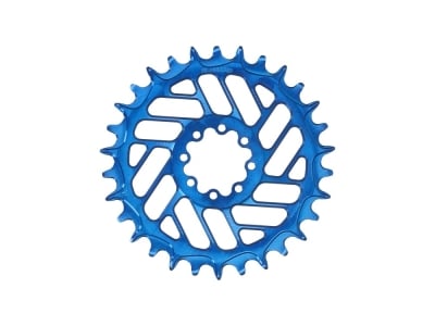 ALUGEAR Chainring round Beach Ball Direct Mount | 1-speed Narrow Wide SRAM MTB 8-bolt Transmission | BOOST | blue