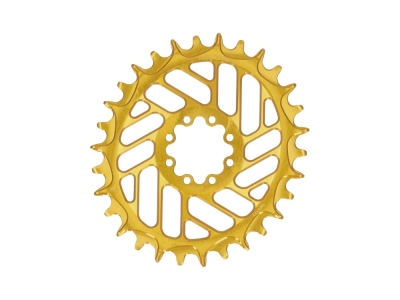ALUGEAR Chainring oval Beach Ball Direct Mount | 1-speed Narrow Wide SRAM MTB 8-bolt Transmission | BOOST | gold | 28 teeth