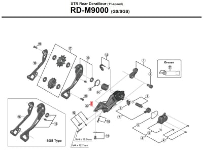 SHIMANO Cover with Tongue for Rear Derailleur Adjusting