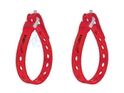 Fixplus tensioning strap Strap nano/slim fit | 23 cm | red | 2 pieces