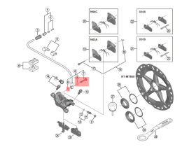SHIMANO Befestigungsschraube und O-Ring für Leitung...
