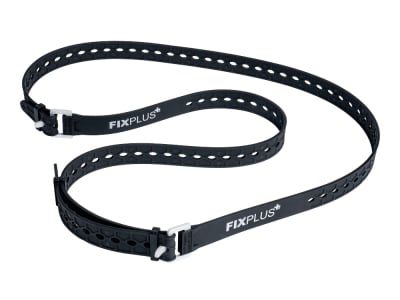 FIXPLUS Spanngurt Strap Set | 2 x 86 cm | schwarz mit orangenem Strapkeeper