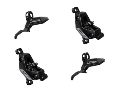 SRAM Disc Brake Motive Silver stealth | 4 Piston Gloss Black Anodized Set