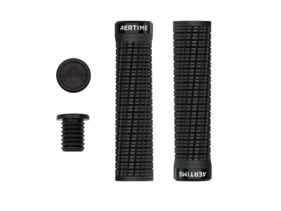 AERTIME Grips Singletrack Lock-On | Jet Black 32 mm - 34 mm (thick)
